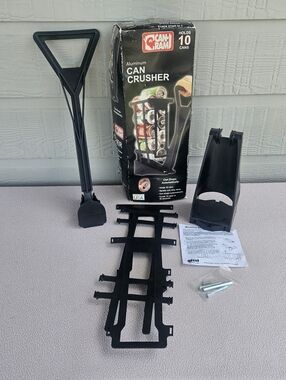 CAN-RAM Aluminum Can Crusher Black Space Saver USA Made Manual